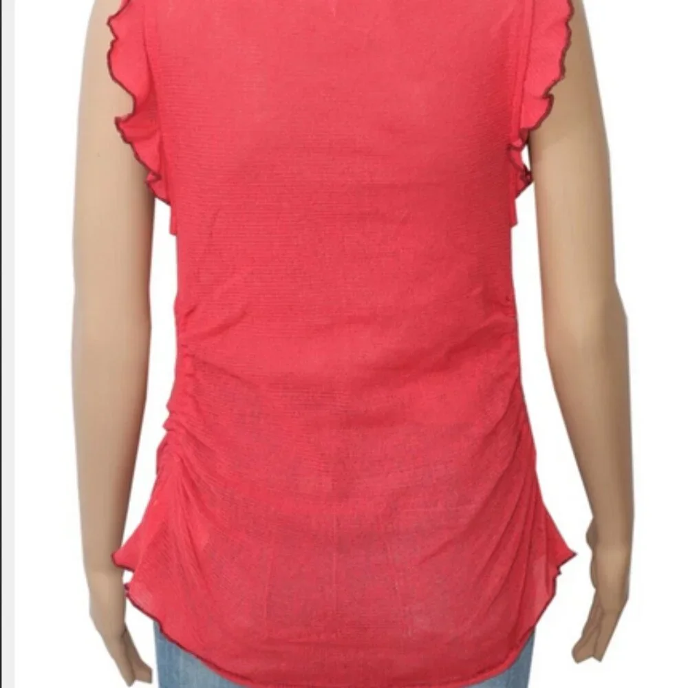 Free People Brynn Mesh Cowl-Neck Tank Sheer Sleeveless Dream Top S
